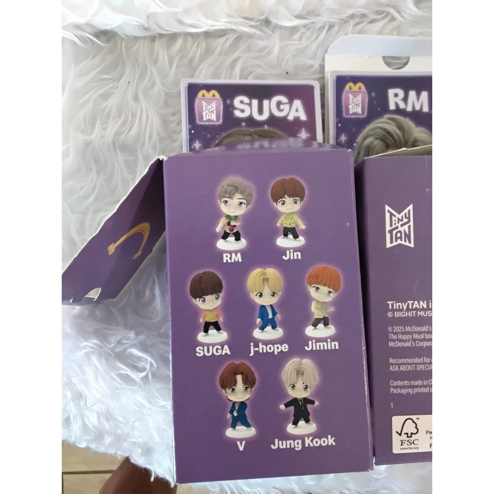 McDonalds Happy Meal TinyTAN BTS RM Suga‎ Jin Figures Lot of 3 Collectibles